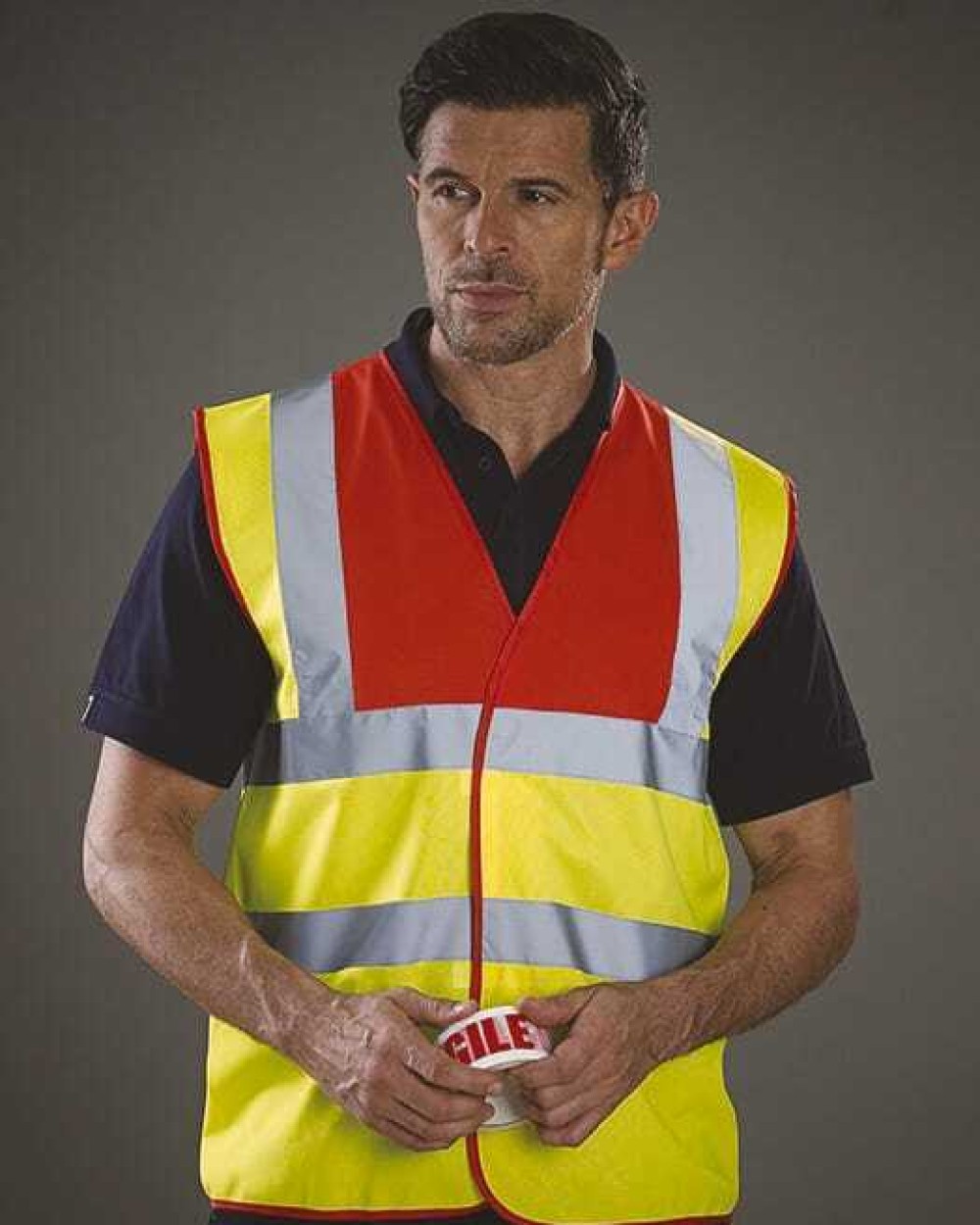 Fluo vestjes YOKO Veiligheidshesje met 2 Banden & Bretels voor bedrukking &amp; borduring