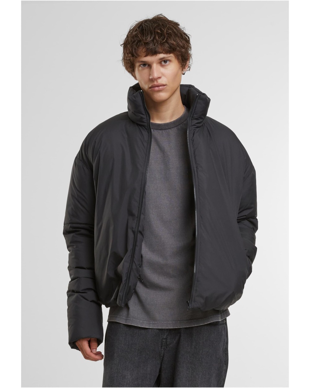 Jassen BUILD YOUR BRAND Oversized Puffer Jacket voor bedrukking &amp; borduring