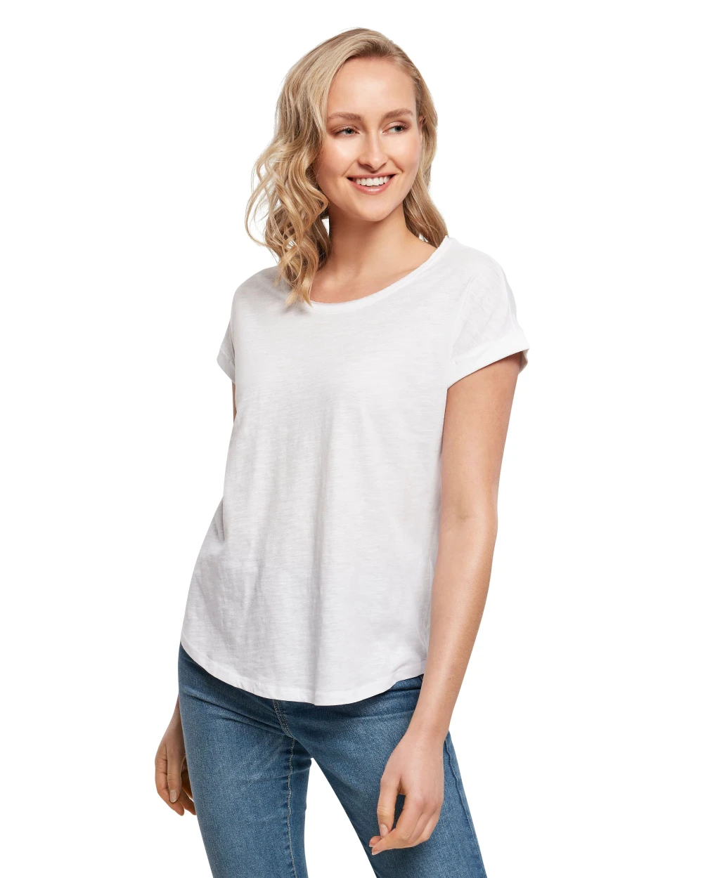 T-Shirts personnalisable BUILD YOUR BRAND LADIES LONG SLUB TEE