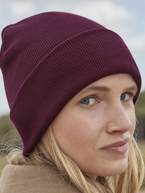 Bonnets à personnaliser BEECHFIELD ORGANIC COTTON ORIGINAL CUFFED BEANIE 