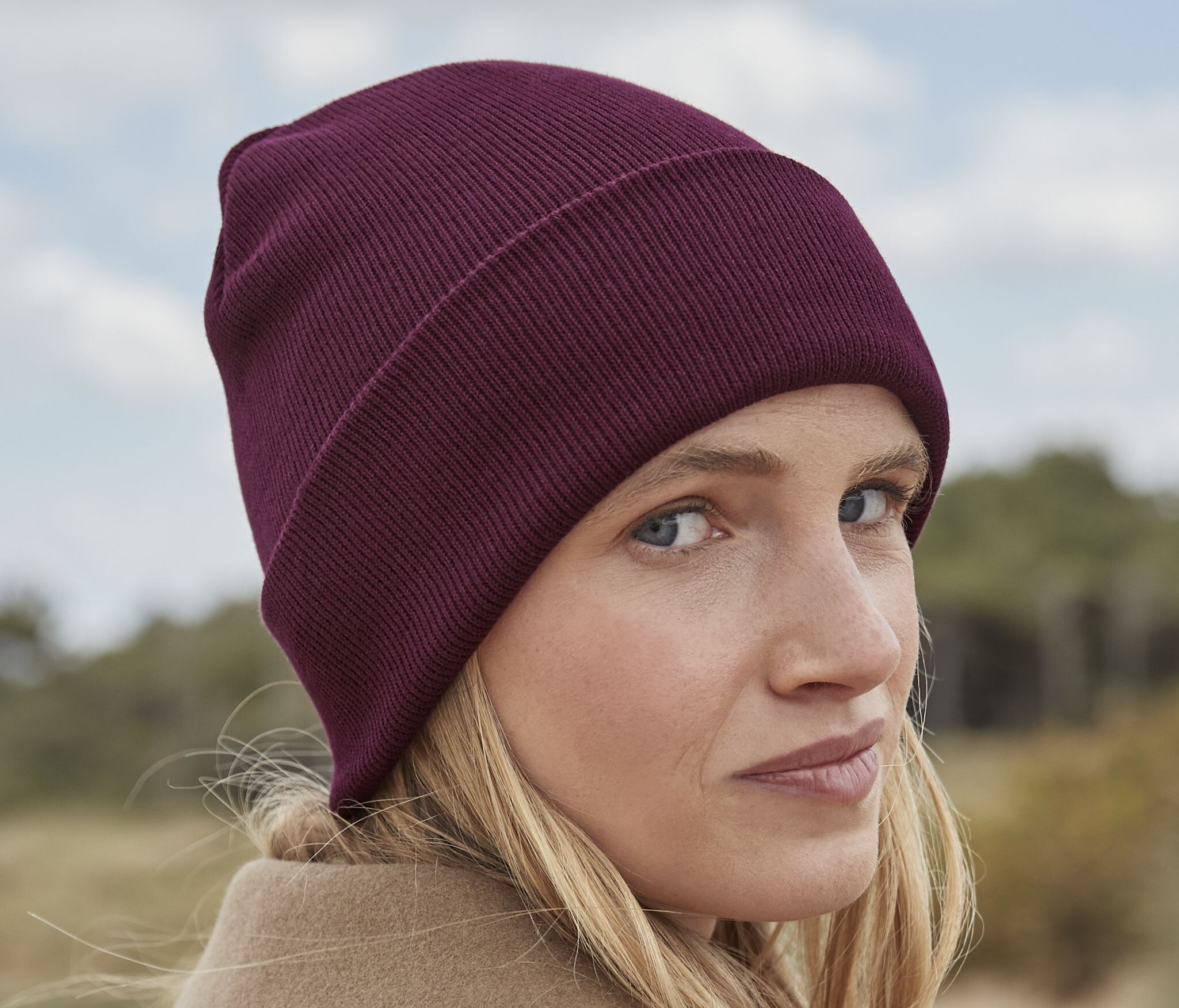 Bonnets personnalisable BEECHFIELD ORGANIC COTTON ORIGINAL CUFFED BEANIE