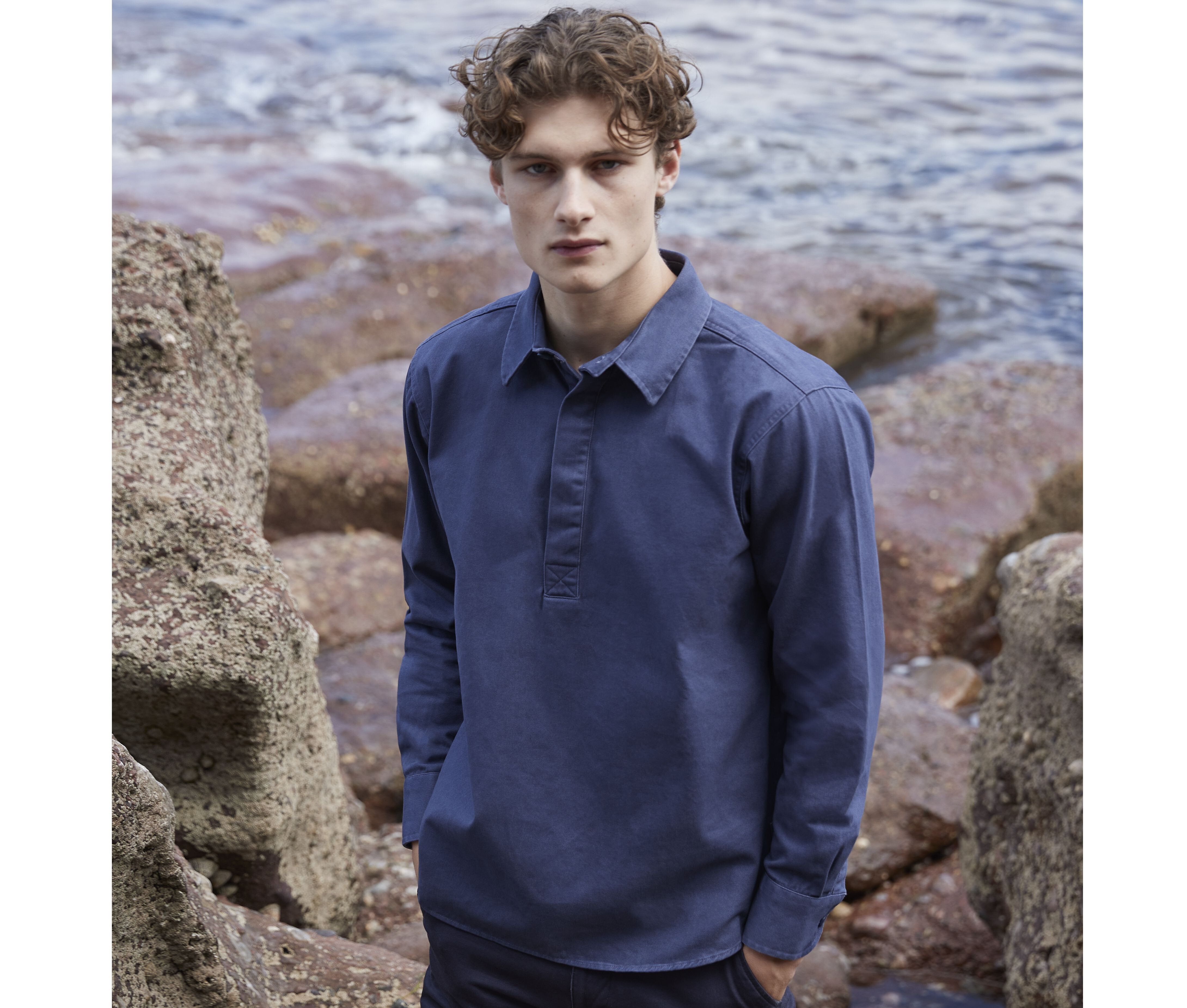 Hemden FRONT ROW PULLOVER DRILL SHIRT voor bedrukking &amp; borduring