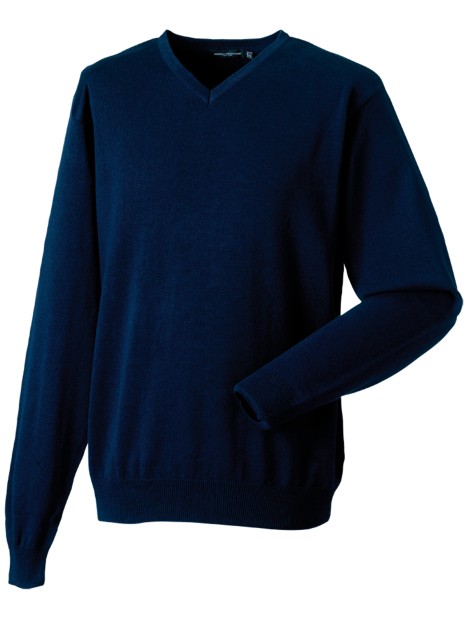 RUSSELL Pullover homme col v /api/colors/dac7f052-16c9-4080-ba5c-aefc702fb74b personnalisable