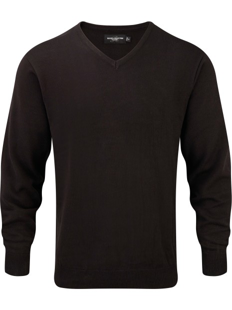 RUSSELL Pullover homme col v /api/colors/b9fdad4a-5e94-45cb-8c03-c08b349b28c3 personnalisable