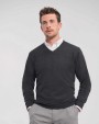 RUSSELL V-neck Knitted Pullover Pullovers personalisierbar