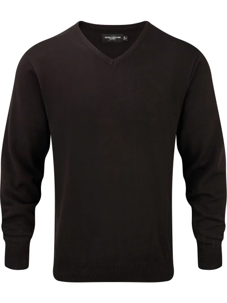 RUSSELL Pullover homme col v /api/colors/b9fdad4a-5e94-45cb-8c03-c08b349b28c3 personnalisable