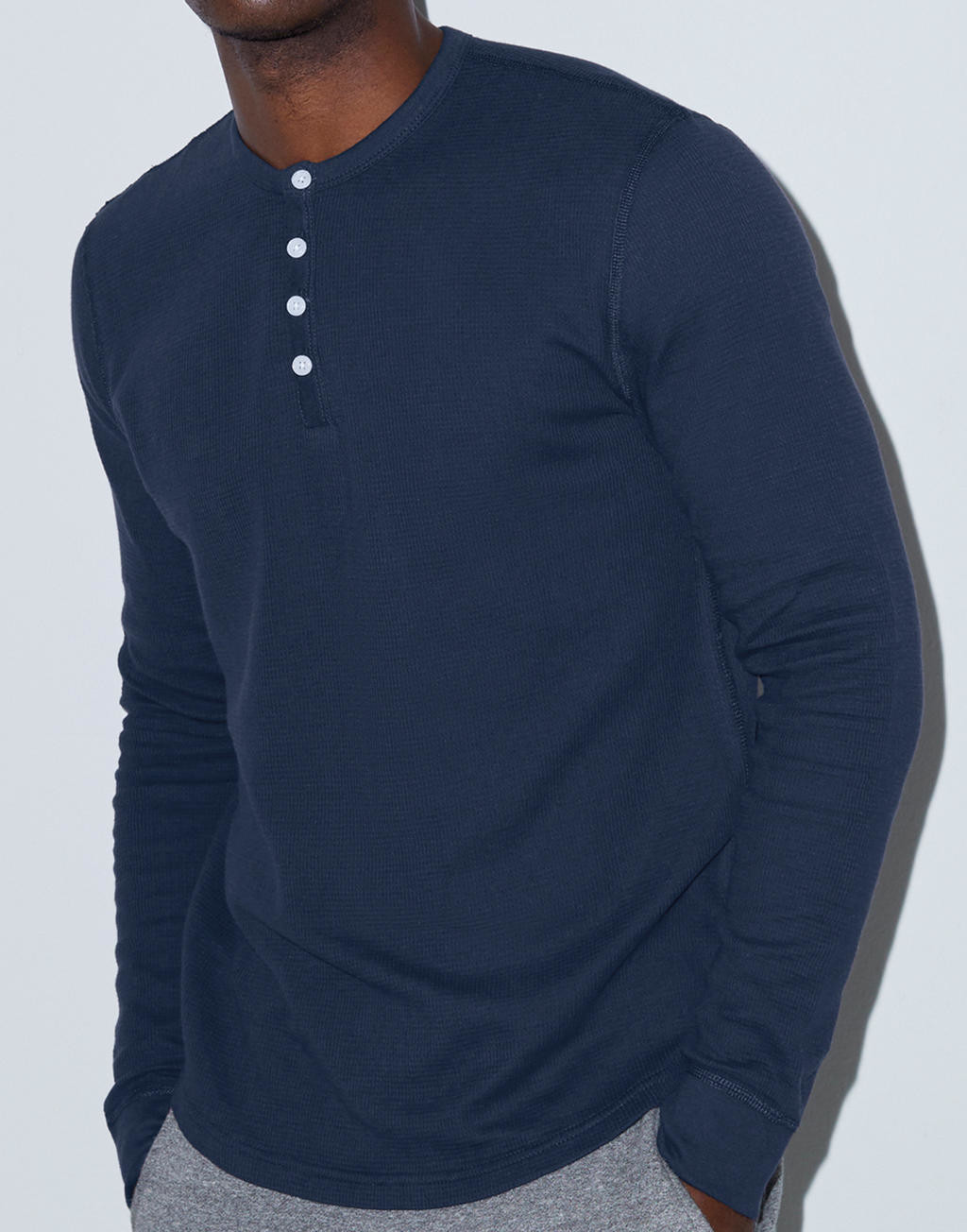 T-shirts AMERICAN APPAREL Unisex Baby Thermal L/S Henley voor bedrukking &amp; borduring