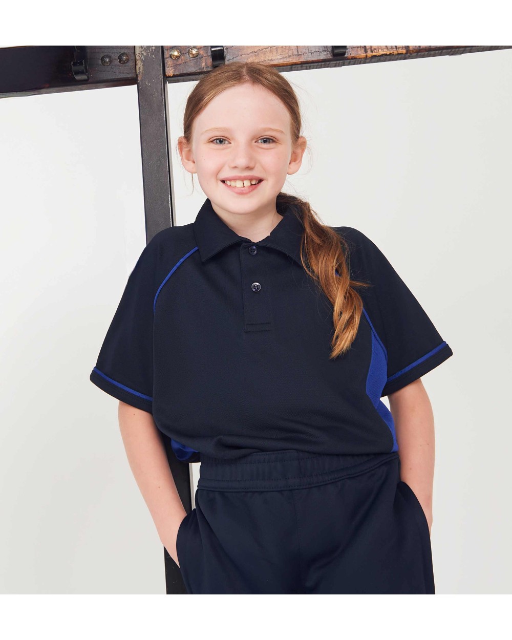 FINDEN-HALES Kids piped performance polo Poloshirts personalisierbar