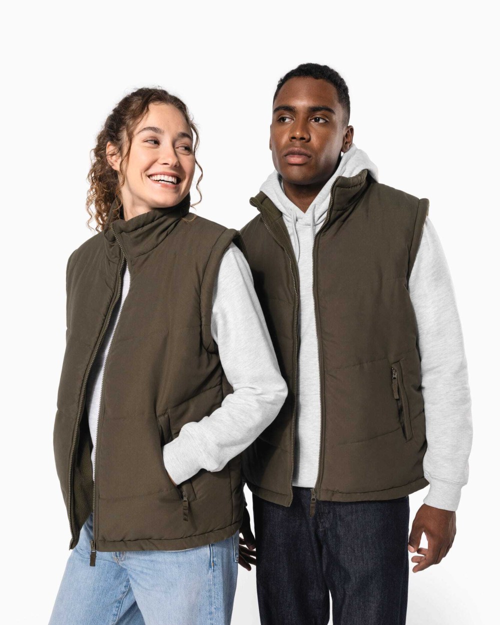 Jassen KARIBAN Met fleece gevoerde bodywarmer voor bedrukking &amp; borduring