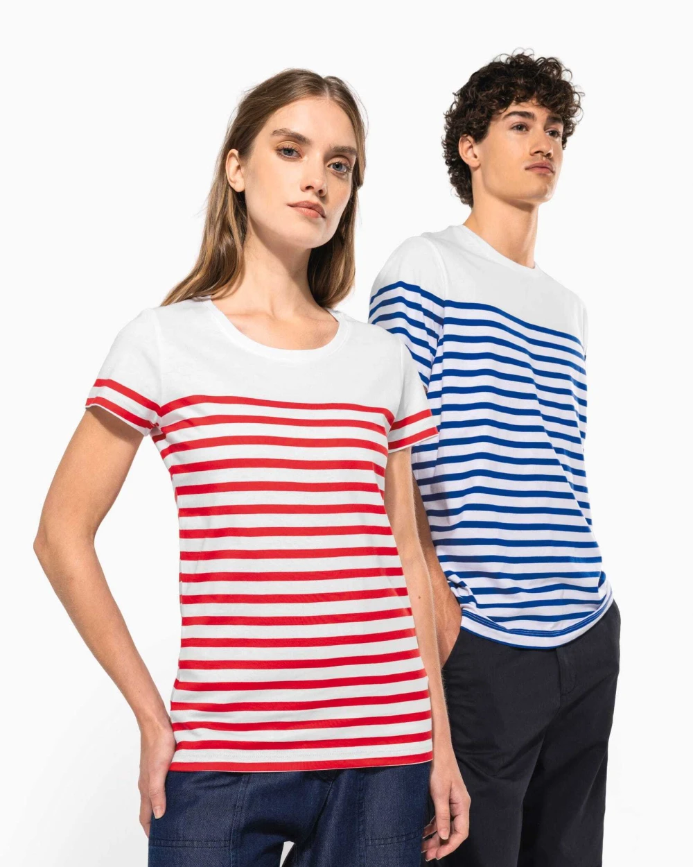 T-Shirts personnalisable KARIBAN T-shirt marin col rond Bio femme