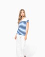 T-shirts KARIBAN Marine-t-shirt ronde hals Bio dames voor bedrukking &amp; borduring