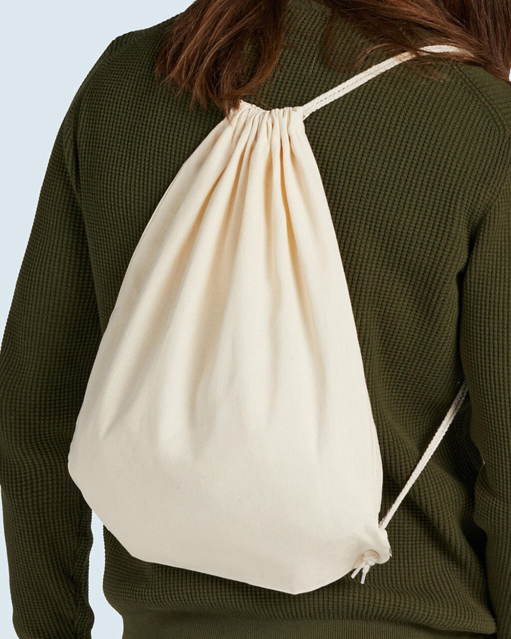Tassen & Zakken BAGS BY JASSZ Baby Canvas Cotton Drawstring Backpack voor bedrukking &amp; borduring