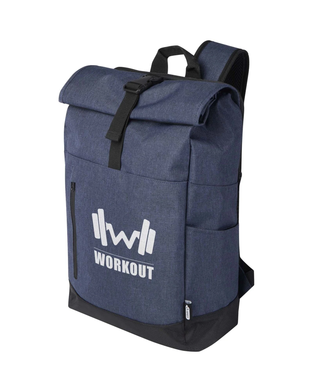 Sacs & Bagagerie personnalisable 4DO Sac à dos Hoss recyclé GRS avec rabat enroulable pour ordinateur portable de 15,6" 12L