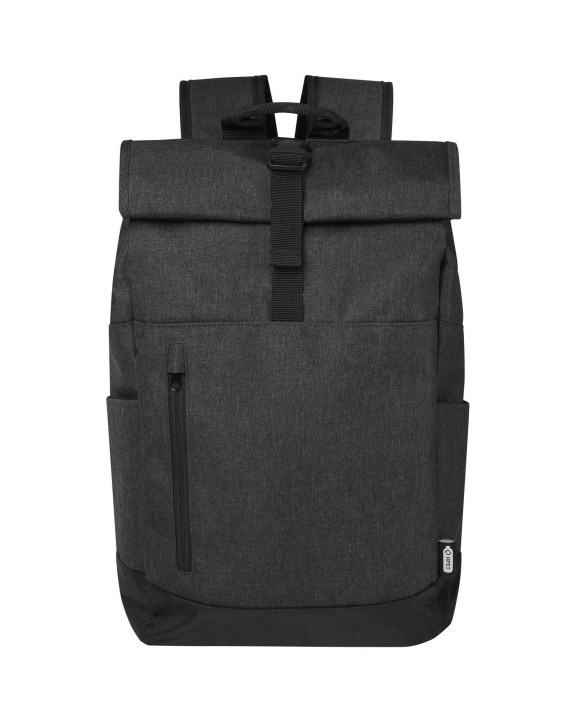 4DO Hoss 15,6" GRS recycelter Rolltop Laptop-Rucksack 12L Taschen personalisierbar