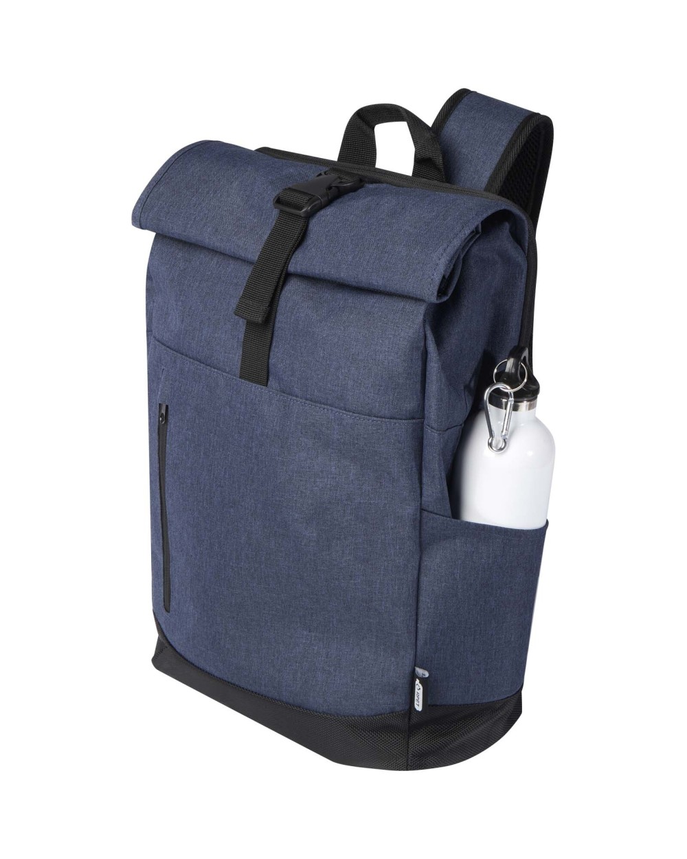 4DO Hoss 15,6" GRS recycelter Rolltop Laptop-Rucksack 12L Taschen personalisierbar