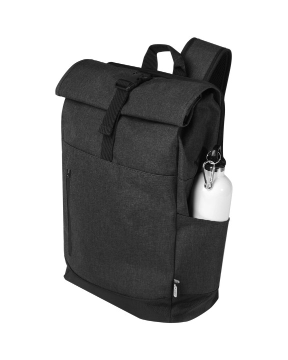 4DO Hoss 15,6" GRS recycelter Rolltop Laptop-Rucksack 12L Taschen personalisierbar