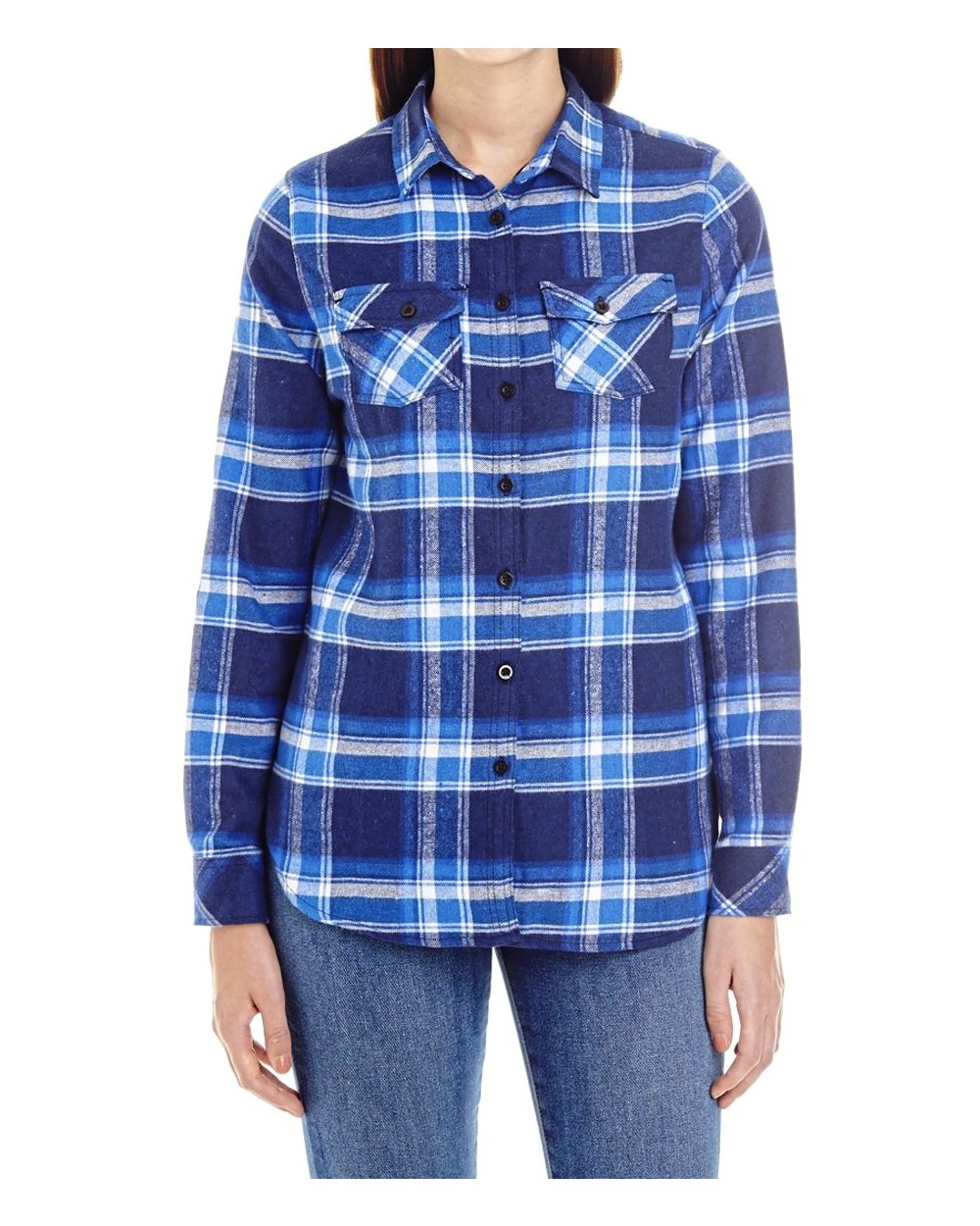 BURNSIDE Women's Woven Plaid Flannel Shirt Hemden personalisierbar