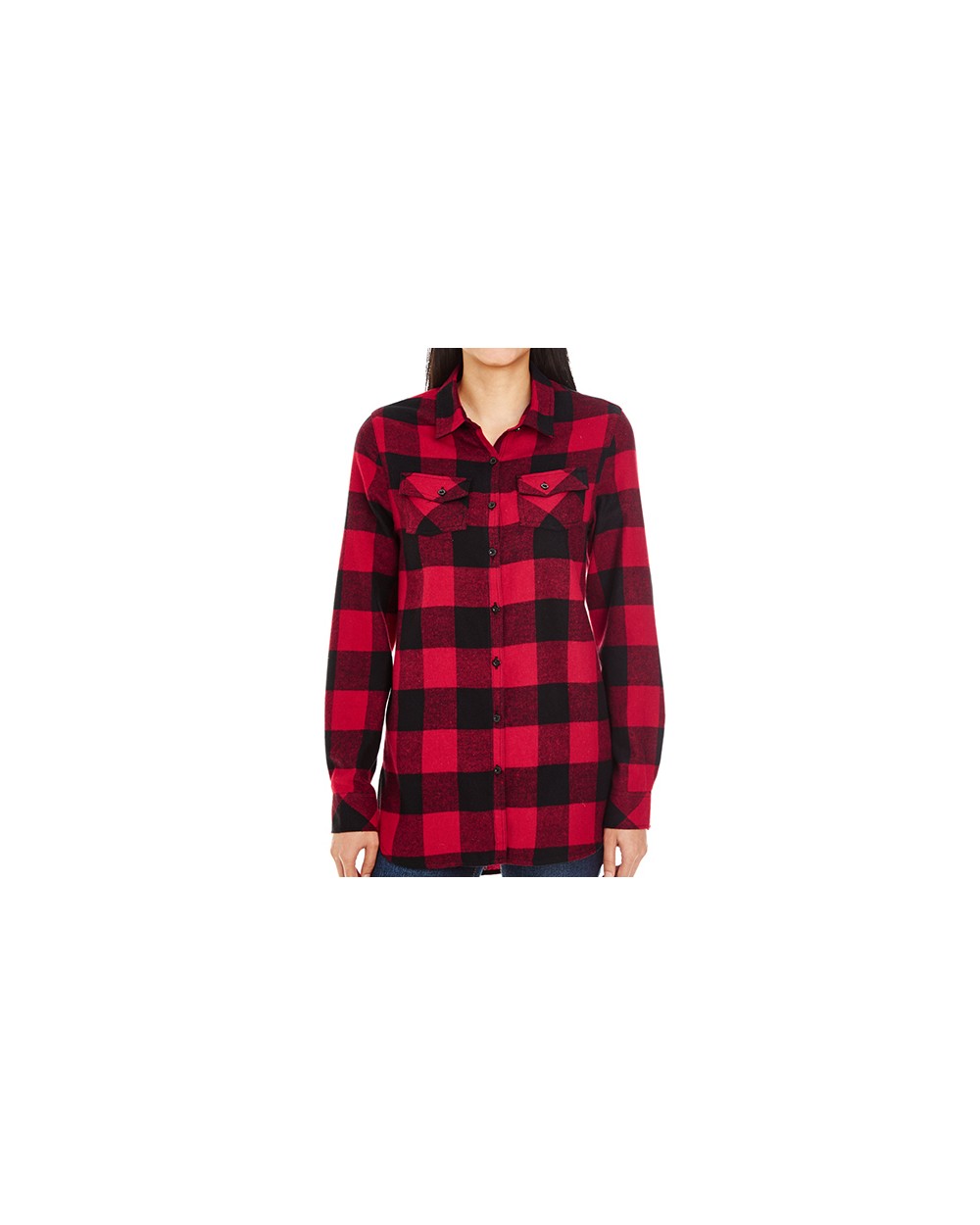 BURNSIDE Women's Woven Plaid Flannel Shirt Hemden personalisierbar