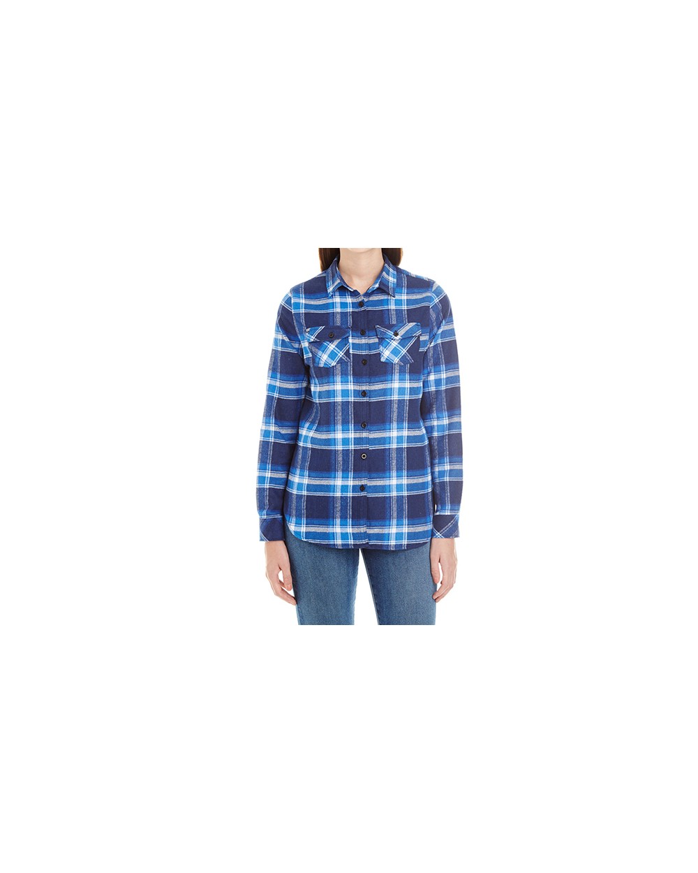 BURNSIDE Women's Woven Plaid Flannel Shirt Hemden personalisierbar