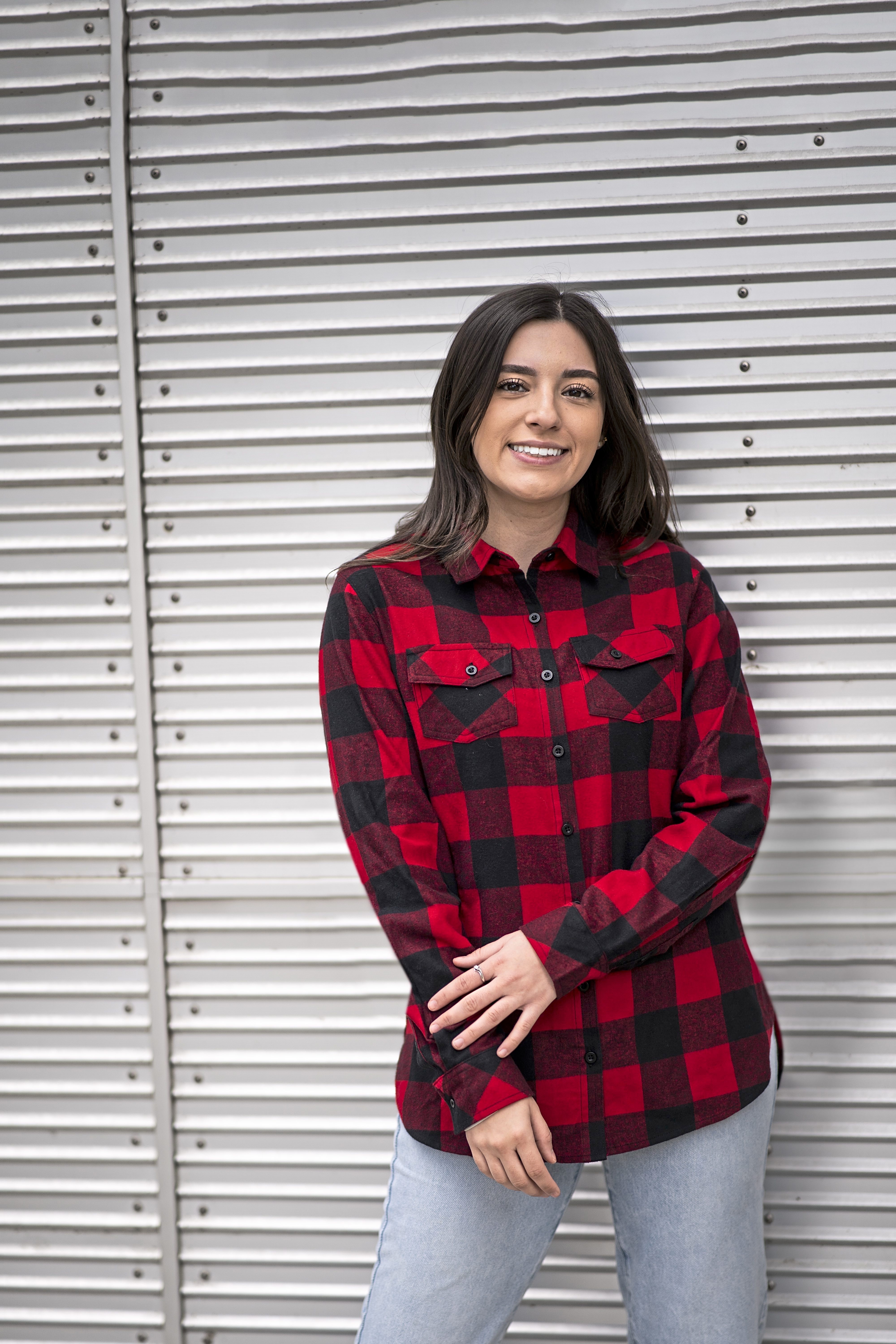 Chemises personnalisable BURNSIDE Women's Woven Plaid Flannel Shirt