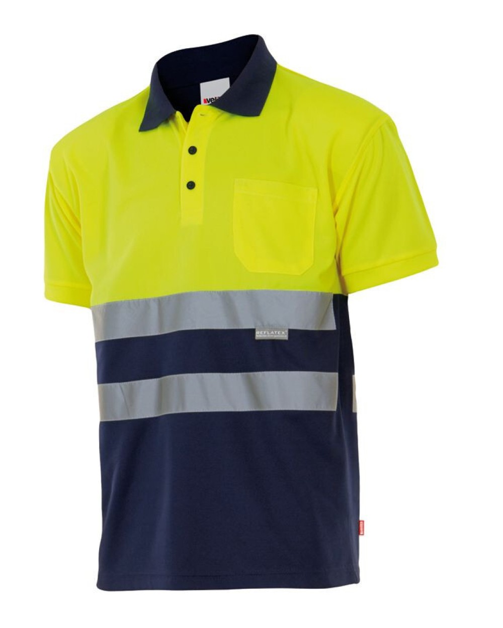 Polo's VELILLA TWO-TONE HIGH VISIBILITY SHORT SLEEVE POLO SHIRT voor bedrukking &amp; borduring