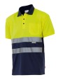 Polo's VELILLA TWO-TONE HIGH VISIBILITY SHORT SLEEVE POLO SHIRT voor bedrukking &amp; borduring