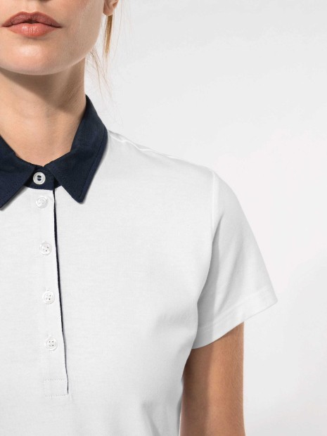 Polos à personnaliser KARIBAN Polo jersey bicolore femme 