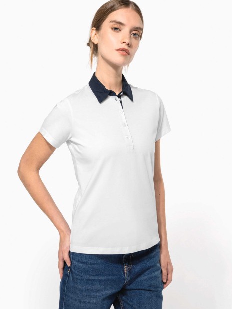 Polos à personnaliser KARIBAN Polo jersey bicolore femme 