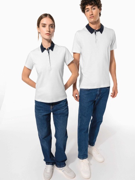 Polos à personnaliser KARIBAN Polo jersey bicolore femme 