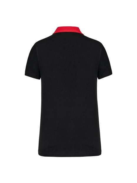 KARIBAN Polo jersey bicolore femme /api/colors/b084ccc6-964d-4c40-a33e-0f276869188a personnalisable