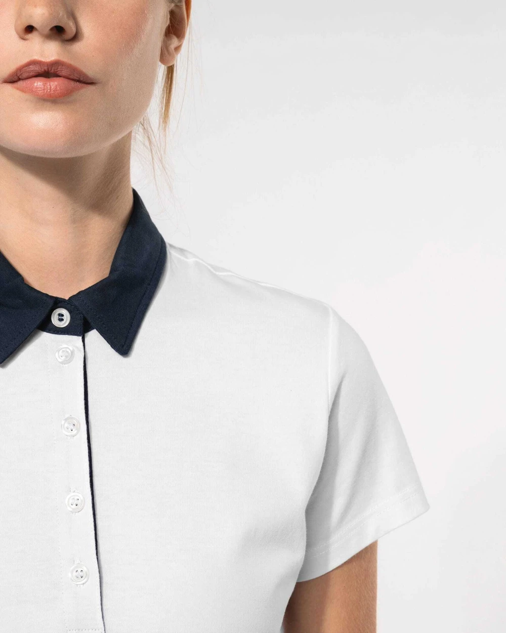 Polo's KARIBAN Tweekleurige damespolo jersey voor bedrukking &amp; borduring
