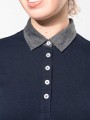 Polos à personnaliser KARIBAN Polo jersey bicolore femme 
