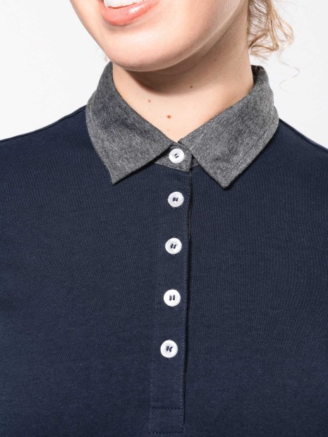 Polos à personnaliser KARIBAN Polo jersey bicolore femme 