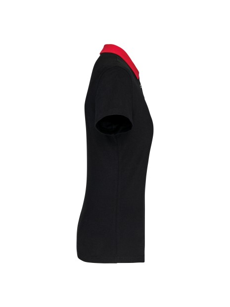 KARIBAN Polo jersey bicolore femme /api/colors/b084ccc6-964d-4c40-a33e-0f276869188a personnalisable