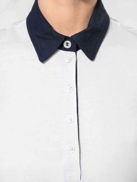 Polos à personnaliser KARIBAN Polo jersey bicolore femme 