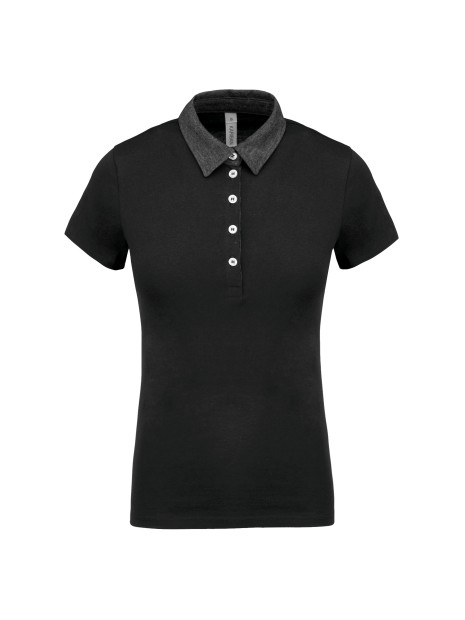 KARIBAN Polo jersey bicolore femme /api/colors/424afac0-321b-4af6-8ff7-d5d26610a318 personnalisable