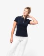 KARIBAN Zweifarbiges Jersey-Polohemd für Damen Poloshirts personalisierbar