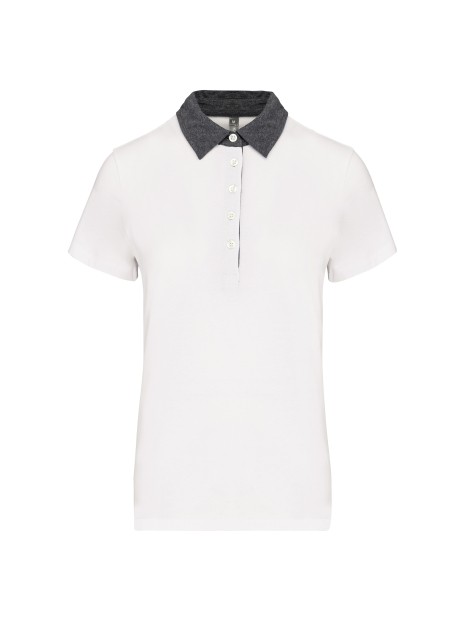 KARIBAN Polo jersey bicolore femme /api/colors/ec1c3fbe-c5a7-4b44-8dba-75168bf51e92 personnalisable