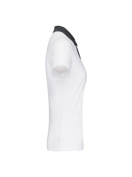 KARIBAN Polo jersey bicolore femme /api/colors/ec1c3fbe-c5a7-4b44-8dba-75168bf51e92 personnalisable