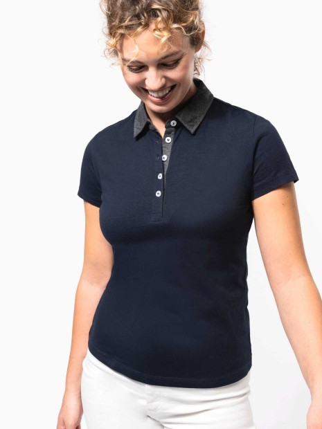 Polos à personnaliser KARIBAN Polo jersey bicolore femme 