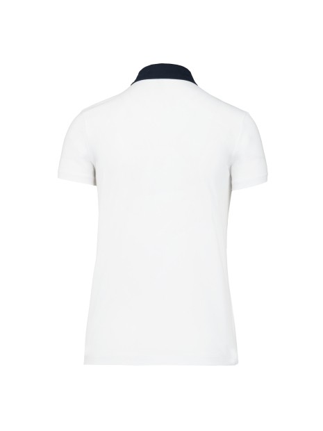 KARIBAN Polo jersey bicolore femme /api/colors/7106f99d-2e20-4f66-8e9f-e598d6240563 personnalisable