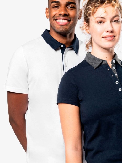 Polos à personnaliser KARIBAN Polo jersey bicolore femme 