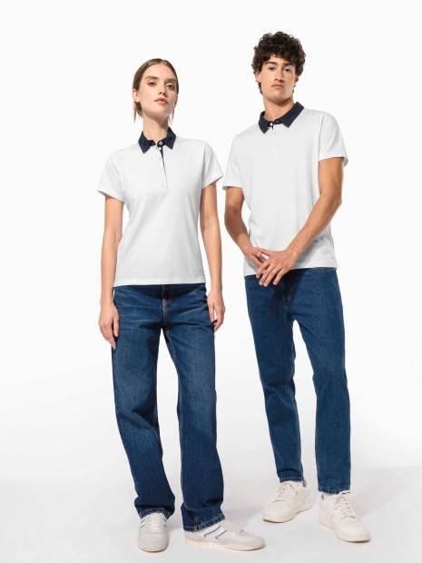 Polos à personnaliser KARIBAN Polo jersey bicolore femme 