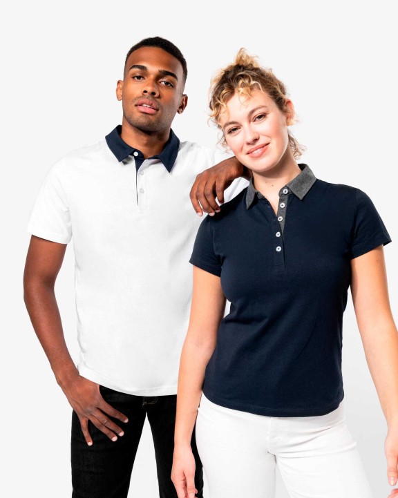 Polos personnalisable KARIBAN Polo jersey bicolore femme