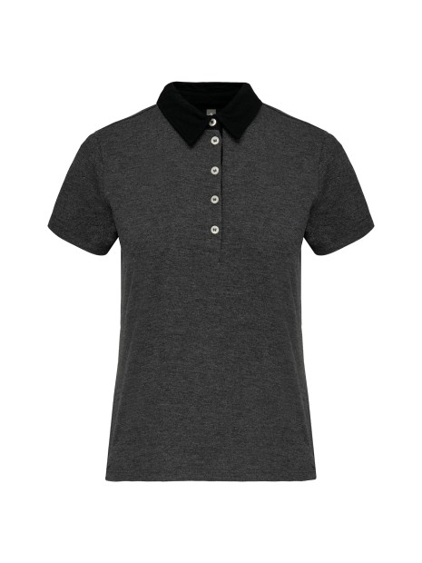 KARIBAN Polo jersey bicolore femme /api/colors/46b0b1e9-af61-4a9e-b283-c5deaaeb2bf4 personnalisable