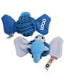 Benodigdheden MBW MiniFeet® Dog Toy Knotted Animal Elephant voor bedrukking &amp; borduring