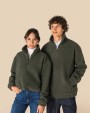 Polar Fleeces SPASSO Uniseks sweater van sherpa met kwartrits en afhangende schouders voor bedrukking &amp; borduring