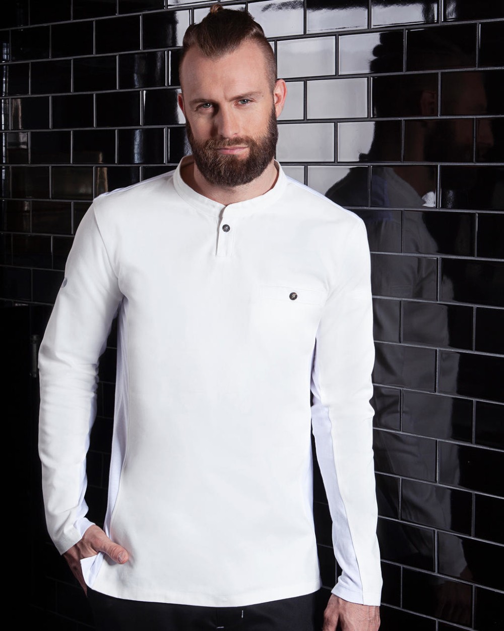 KARLOWSKY Workshirt Performance Long Sleeve Hemden personalisierbar