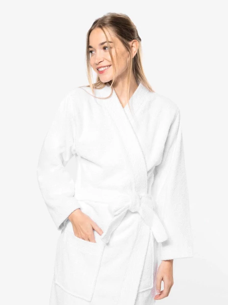 Produits éponges à personnaliser KARIBAN Peignoir col kimono 