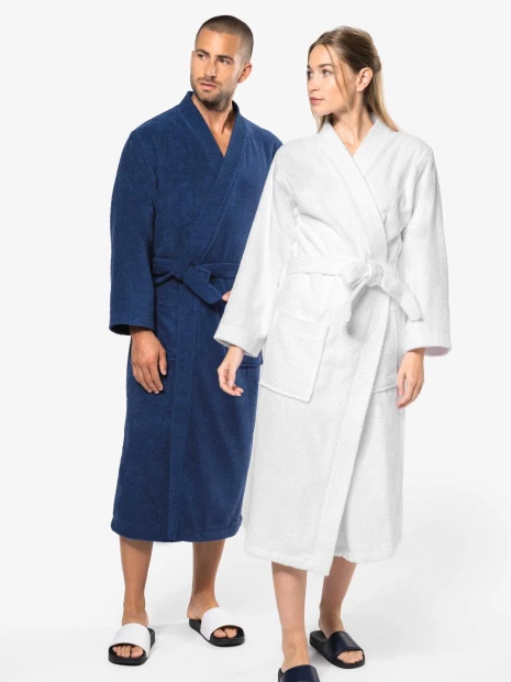 Produits éponges à personnaliser KARIBAN Peignoir col kimono 